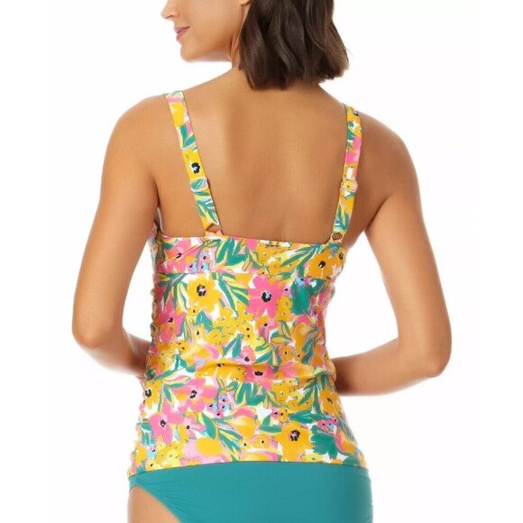 Anne Cole Womens 32C/34B Sunshine Floral Print Underwire Twist Tankini Top 2308 - Picture 2 of 8